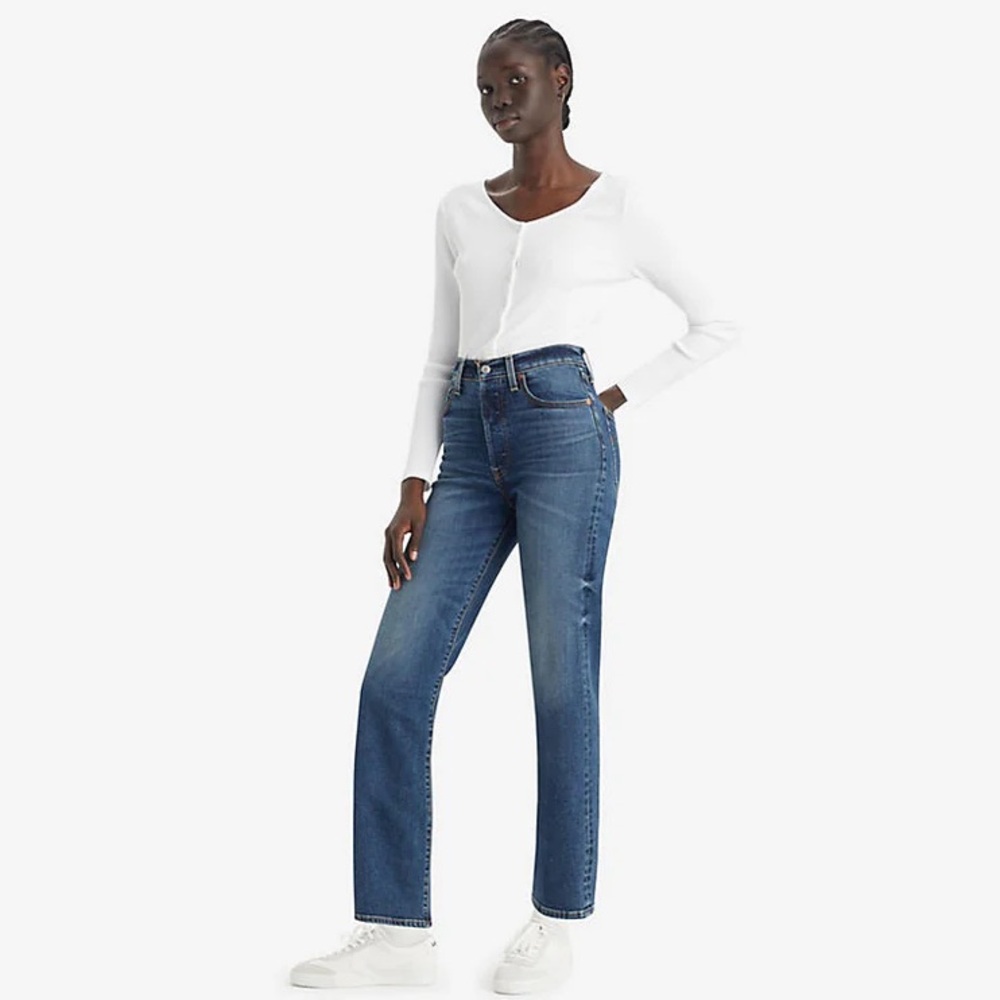 Levi's Dial Up the Music Ribcage Straight Ankle Jeans - 26 x 27